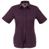 Elevate Women's Dark Plum Stirling Short Sleeve Shirt