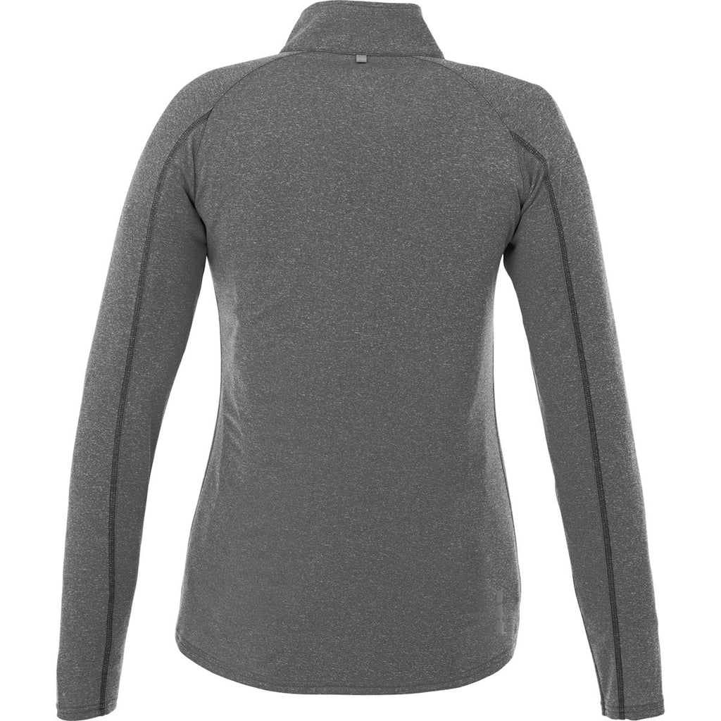 Elevate Women's Heather Dark Charcoal Taza Knit Quarter Zip