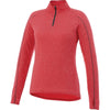 Elevate Women's Team Red Heather Taza Knit Quarter Zip