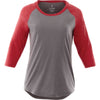 Elevate Women's Team Red Heather/Medium Heather Grey Dakota Three Quarter Tee