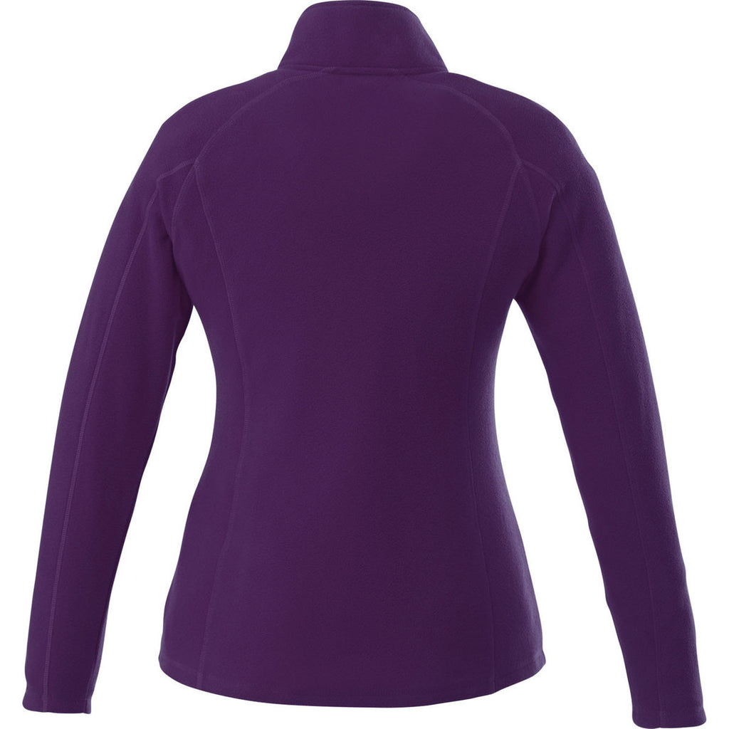 Elevate Women's Dark Plum Rixford Polyfleece Jacket