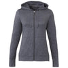 Elevate Women's Heather Dark Charcoal Lavar Eco Knit Full Zip Hoody