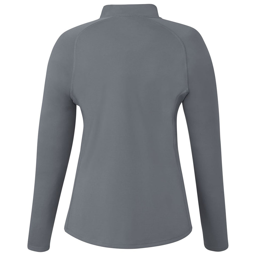 Trimark Women's Steel Grey Evans Eco Knit Performance Half Zip