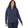 Elevate Women's Vintage Navy Rigi Eco Knit Quarter Zip