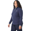 Elevate Women's Vintage Navy Rigi Eco Knit Quarter Zip