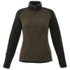 Elevate Women's Loden Heather/Black Smoke Heather Vorlage Half Zip Knit Jacket