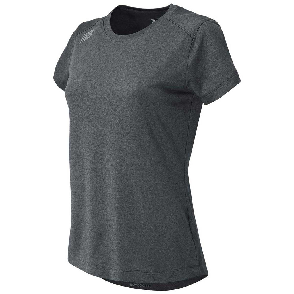 New Balance Women's Dark Heather Short Sleeve Tech Tee