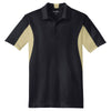 Sport-Tek Men's Black/ Vegas Gold Tall Side Blocked Micropique Sport-Wick Polo