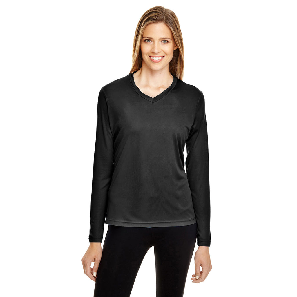 Team 365 Women's Black Zone Performance Long-Sleeve T-Shirt