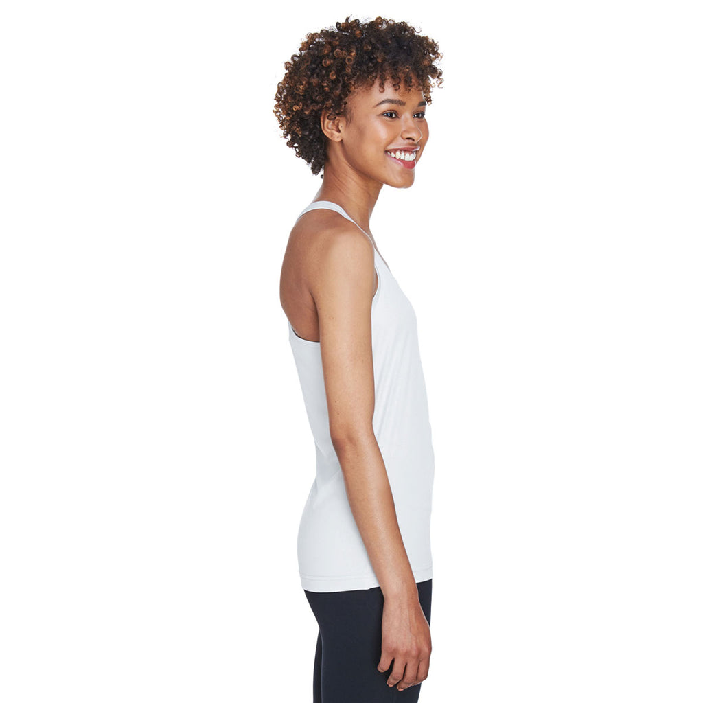 Team 365 Women's White Zone Performance Racerback Tank