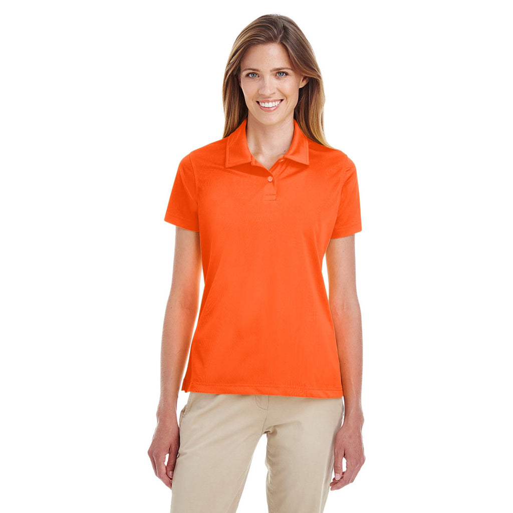 Team 365 Women's Sport Orange Command Snag-Protection Polo