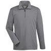 Team 365 Youth Dark Grey Heather Zone Sonic Heather Performance Quarter-Zip