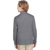 Team 365 Youth Dark Grey Heather Zone Sonic Heather Performance Quarter-Zip