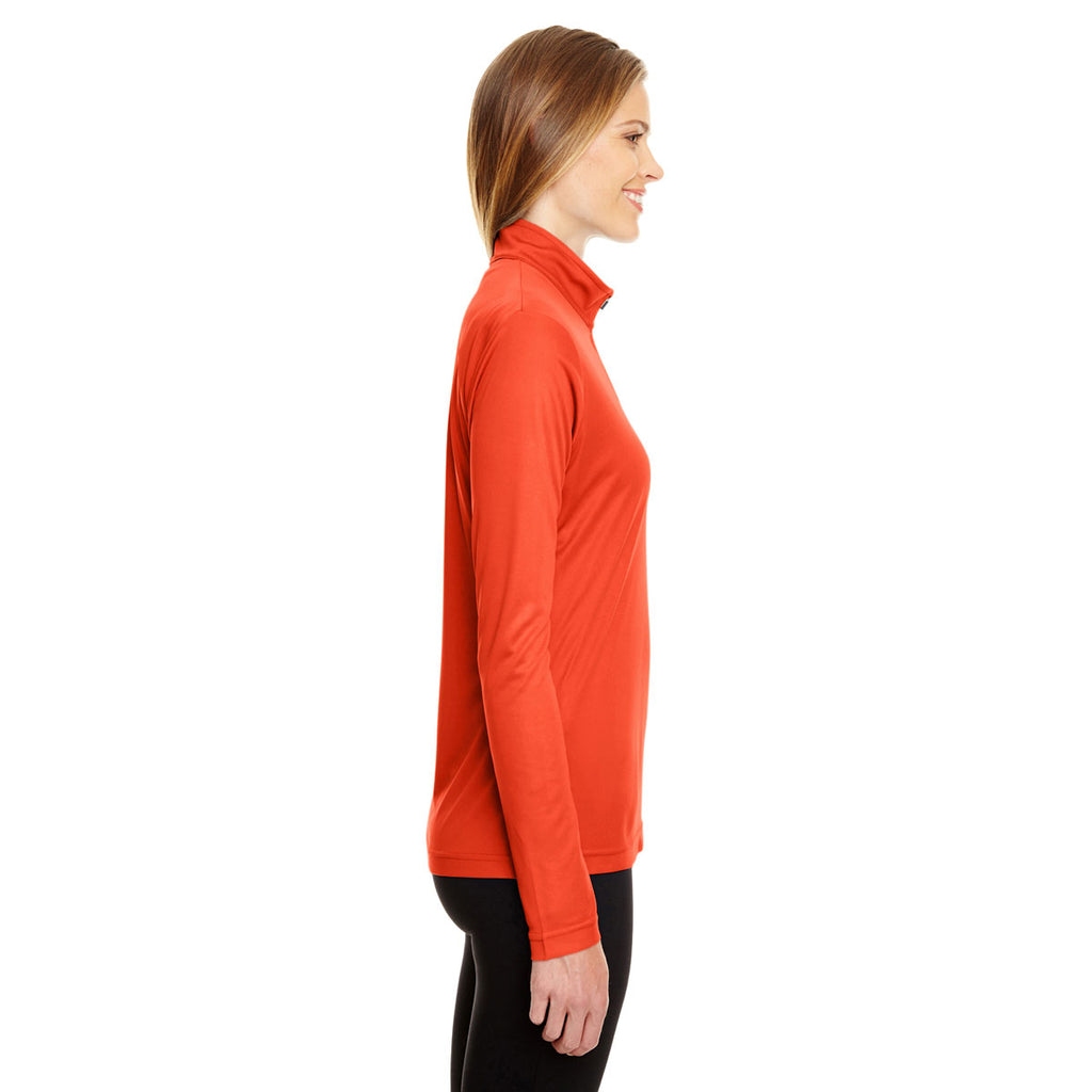 Team 365 Women's Sport Orange Zone Performance Quarter-Zip