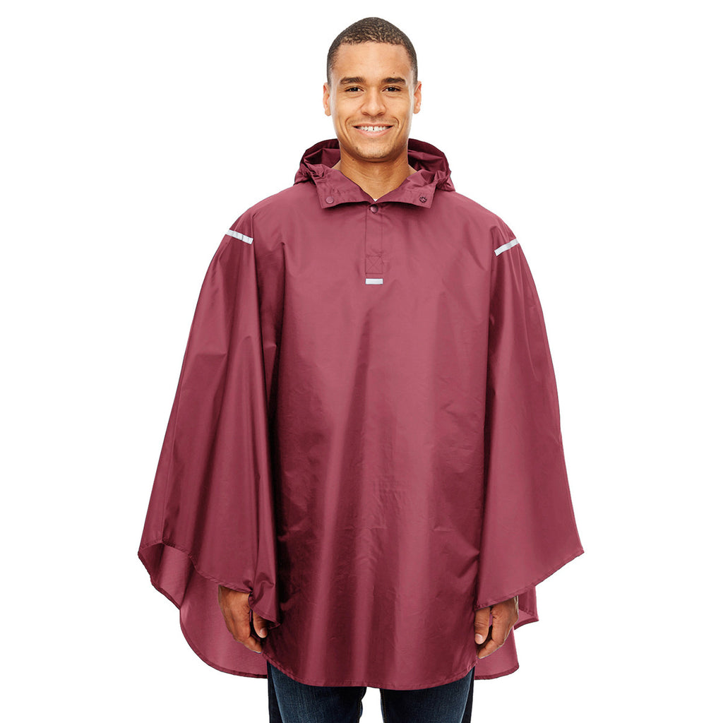 Team 365 Men's Sport Maroon Stadium Packable Poncho