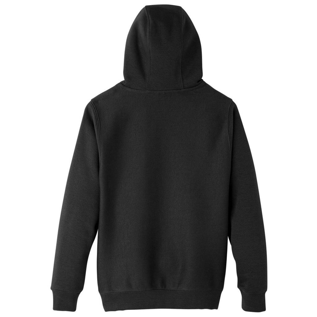 Team 365 Youth Black Zone HydroSport Heavyweight Pullover Hooded Sweatshirt