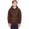 Team 365 Youth Sport Dark Brown Zone HydroSport Heavyweight Pullover Hooded Sweatshirt