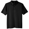 UltraClub Men's Black Lakeshore Stretch Cotton Performance Polo