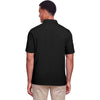 UltraClub Men's Black Lakeshore Stretch Cotton Performance Polo