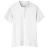 UltraClub Women's White Lakeshore Stretch Cotton Performance Polo