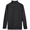 UltraClub Men's Black Coastal Pique Fleece Quarter-Zip