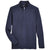 UltraClub Men's Navy Coastal Pique Fleece Quarter-Zip