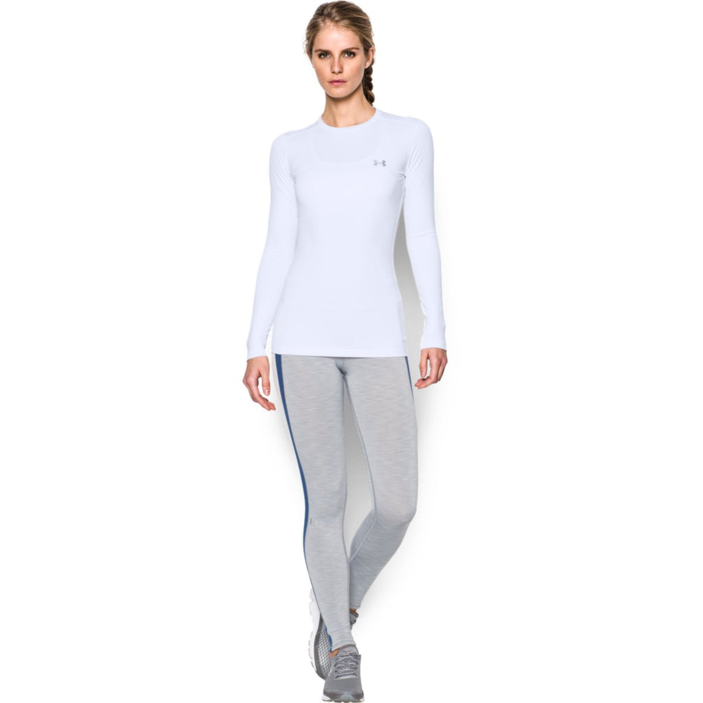 Under Armour Women's White ColdGear Fitted L/S Crew