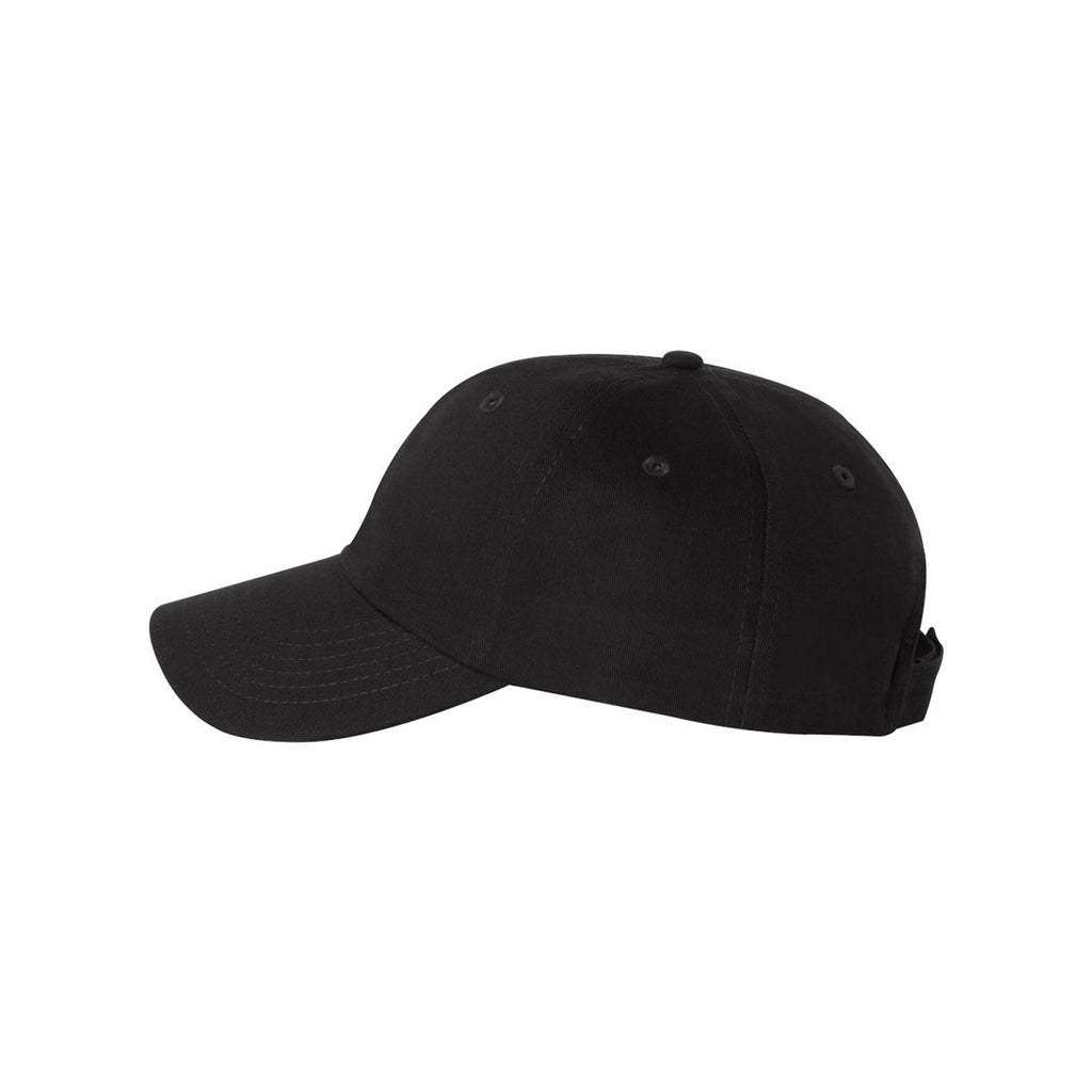 Valucap Black Brushed Twill Cap