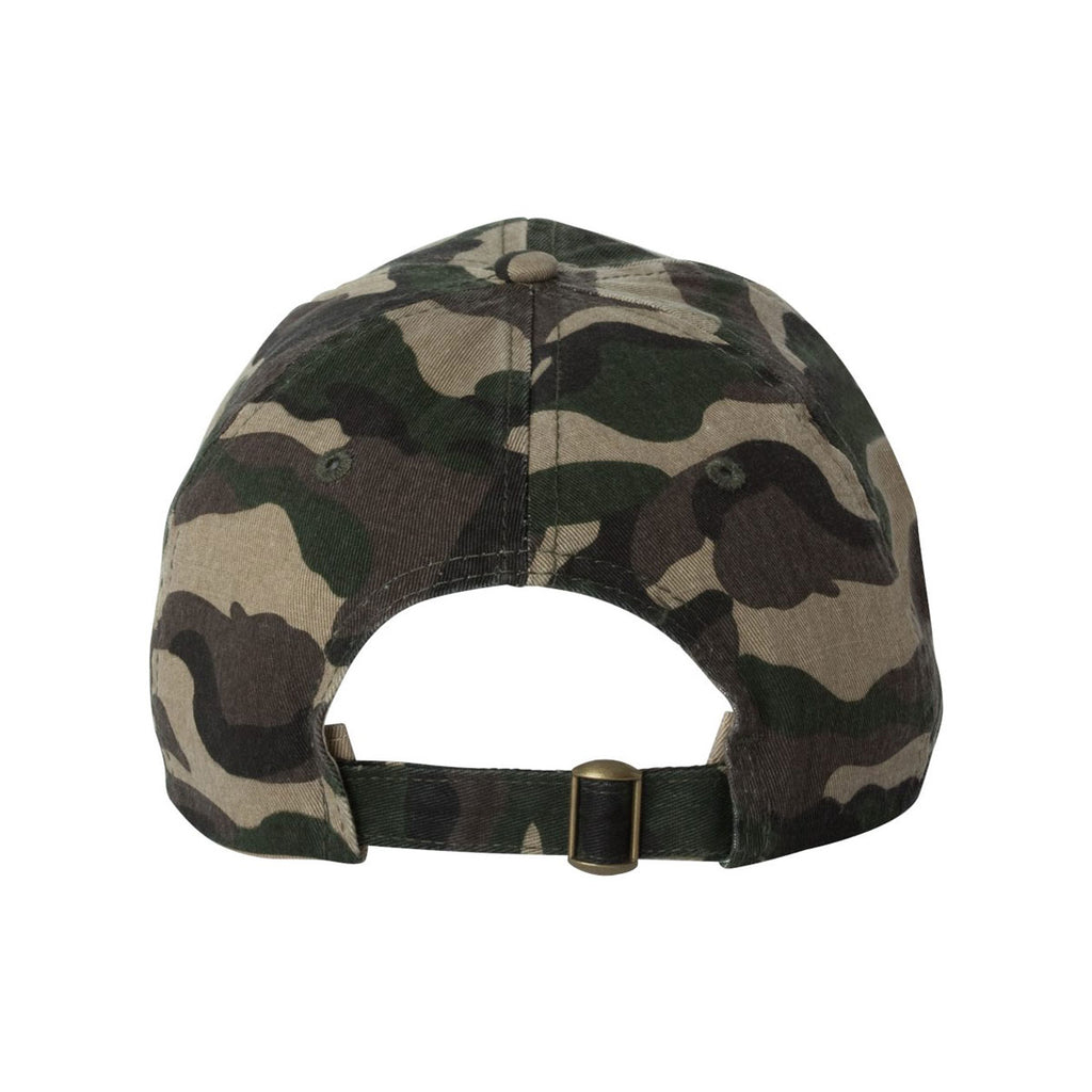 Valucap Green Camo Classic Dad's Cap