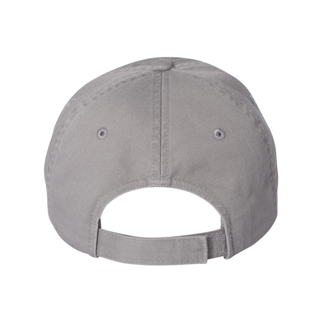 Valucap Grey Unstructured Washed Chino Twill Cap