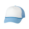 Valucap White/Baby Blue Foam Trucker Cap