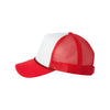 Valucap White/Red Foam Trucker Cap