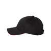 Valucap Black/Red Poly/Cotton Sandwich Twill