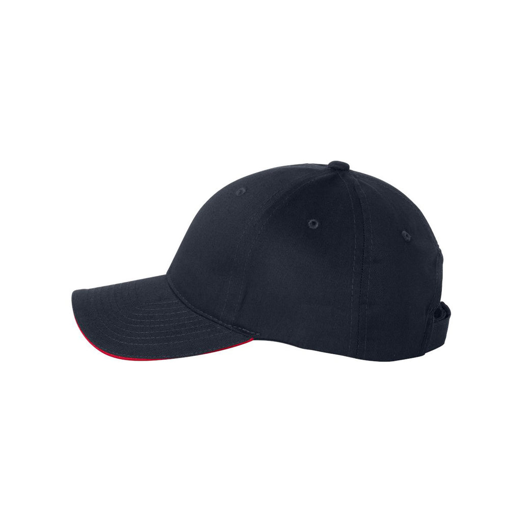 Valucap Navy/Red Poly/Cotton Sandwich Twill