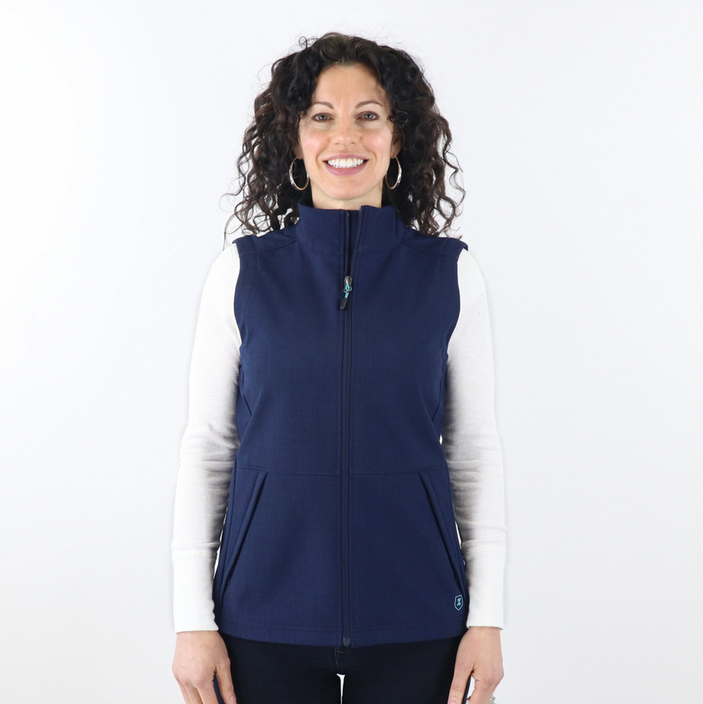 Zusa Women's Navy Cross-Hatch Wanderlust Vest