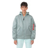 Alpha Industries Women's Silver Blue MA-1 Natus Flight Jacket