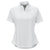 Greg Norman Women's White/White Mesh Panels Play Dry ML75 Racer Mock Neck Polo