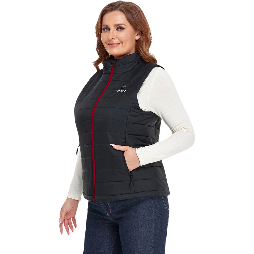 Ororo Women's Black Classic Heated Vest