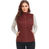 Ororo Women's Dark Red Heated Quilted Vest