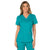 Cherokee Women's Teal Blue Workwear Revolution Mock Wrap Top