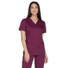 Cherokee Women's Wine Workwear Core Stretch V-Neck Top