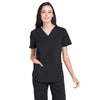 Cherokee Women's Black Workwear Professionals V-Neck Top