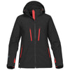 Stormtech Women's Black/Bright Red Patrol Softshell