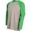 BAW Charcoal/Kelly Xtreme Tek Long Sleeve Baseball Shirt