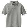 Port Authority Youth Cool Grey Silk Touch Polo