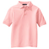 Port Authority Youth Light Pink Silk Touch Polo