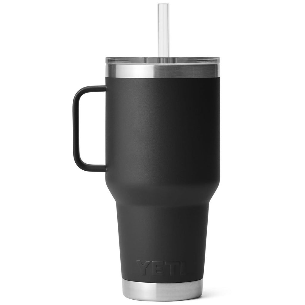 Quick Ship YETI Black Rambler 35 oz Mug