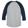 Sport-Tek Youth Silver/True Navy PosiCharge Baseball Jersey