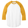 Sport-Tek Youth White/Gold PosiCharge Baseball Jersey