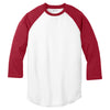 Sport-Tek Youth White/True Red PosiCharge Baseball Jersey